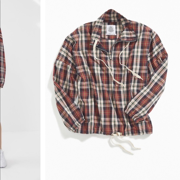 Urban Outfitters Jackets & Blazers - 41 NWT UO Cristal anorak pullover checked plaid xs s 90s grunge